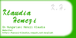 klaudia henczi business card